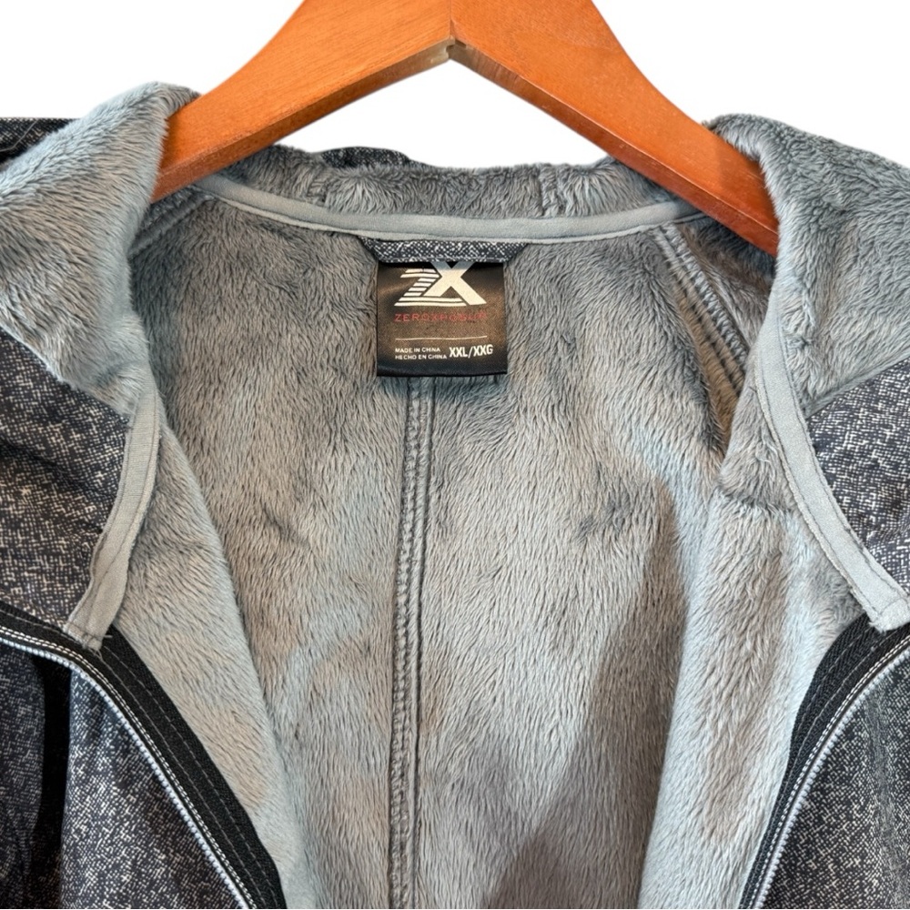 ZERO EXPOSUR Men’s Gray Hooded Jacket with Zipper Pockets Size XXL - Picture 3 of 3
